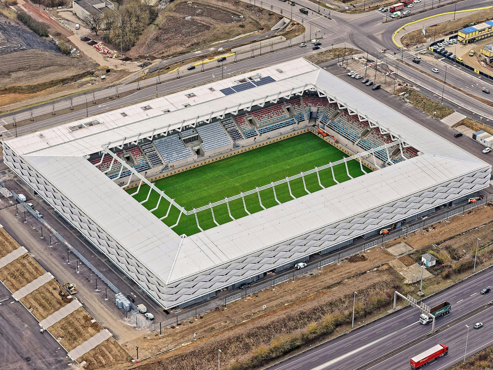 The national football and rugby stadium. A recent achievement of the Giorgetti teams.